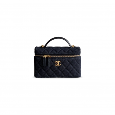 CHANEL 26SS VANITY CASE DENIM DIAMOND AP5090 (19.5*17*5cm)